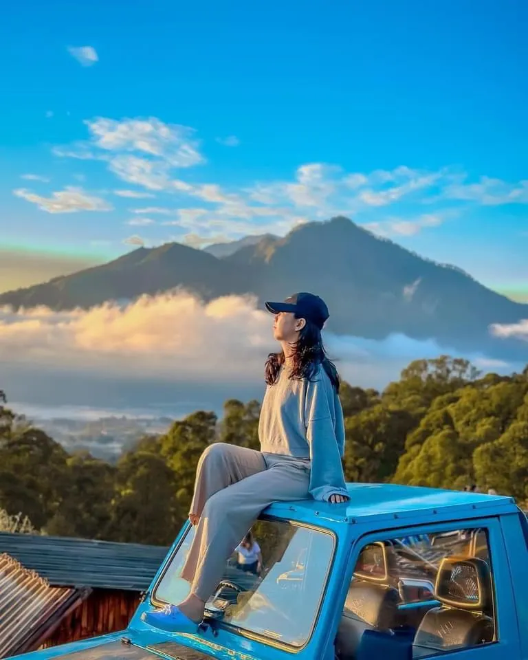 A Jeep on the Mount Batur sunrise trail