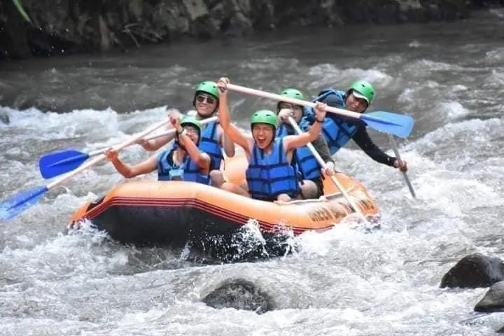 White-water rafting on a Bali river
