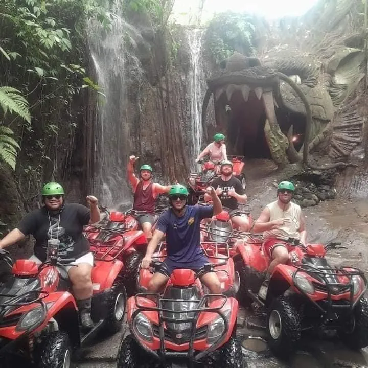 Riding an ATV on an Ubud trail